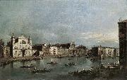 GUARDI, Francesco The Grand Canal with Santa Lucia and the Scalzi dfh oil painting artist